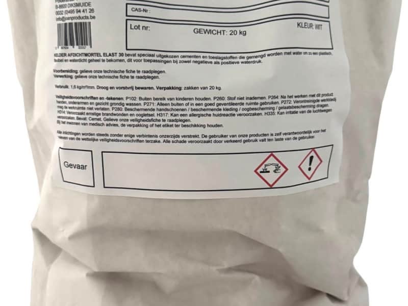 KELDER AFDICHTMORTEL ELAST 30 Kelderdichtingsproducten - Joan Products